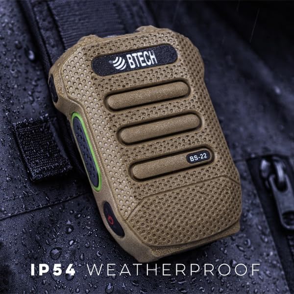 BTECH BS-22 (Tan) Bluetooth Wireless Speaker Mic - Image 6