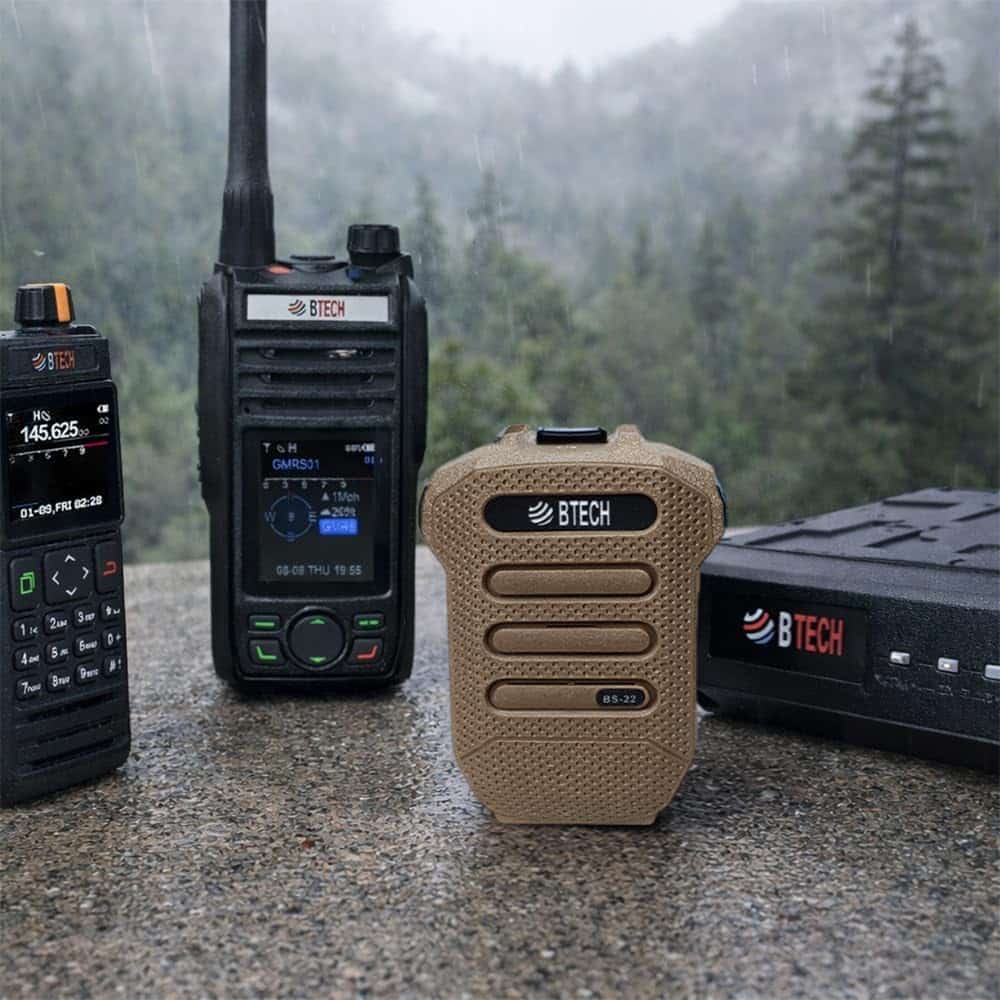 BTECH BS-22 (Tan) Bluetooth Wireless Speaker Mic - Image 2