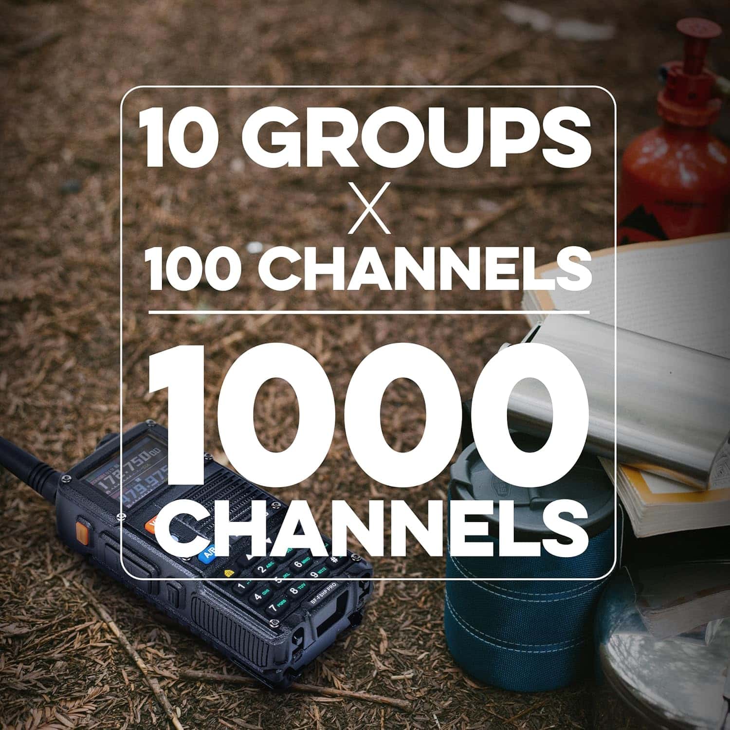 BAOFENG BF-F8HP PRO 10W Tri Band Two-Way Radio, IP54, 1000 Channels, GPS, Aviation RX, USB-C - Image 4