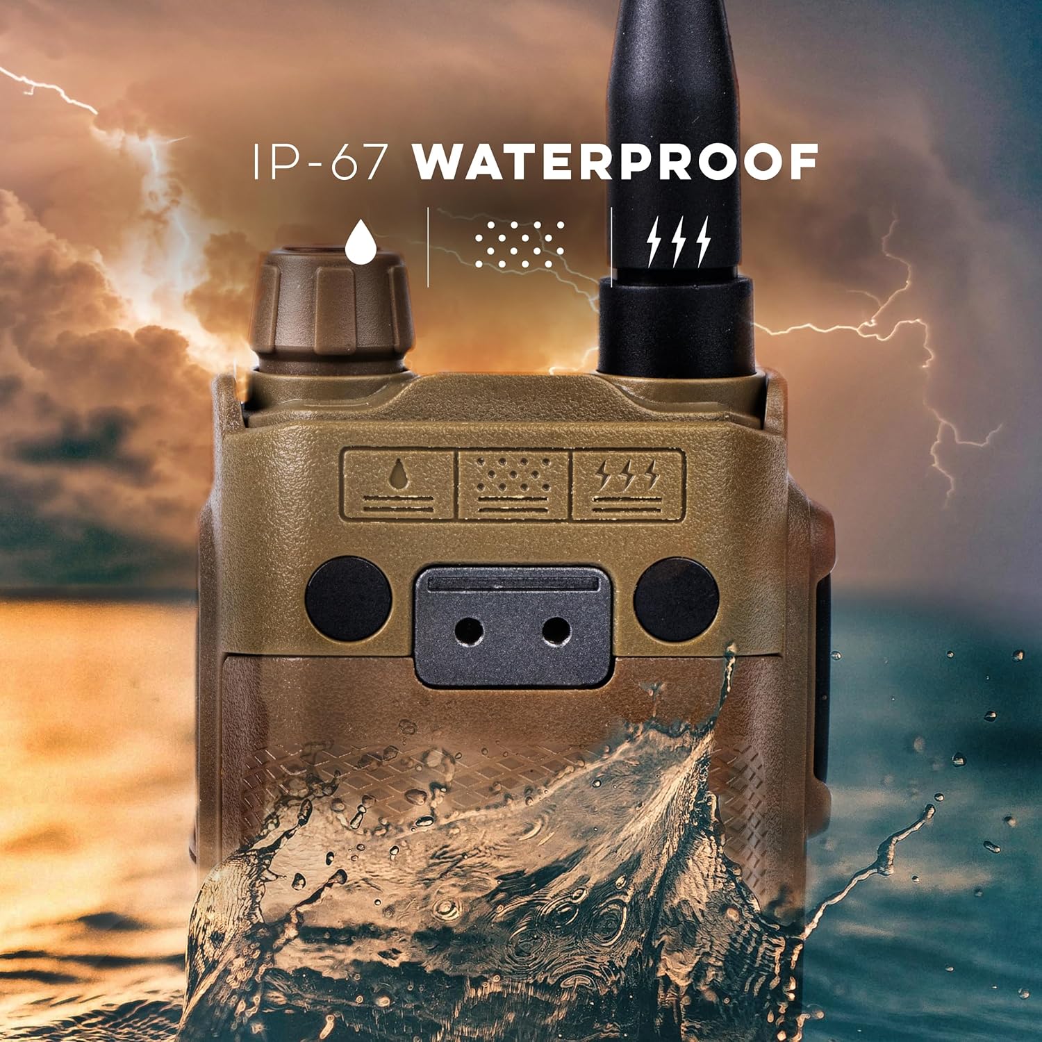 BTECH UV-PRO (TAN) IP67 Dual Band VHF/UHF Two-Way Radio - Image 3