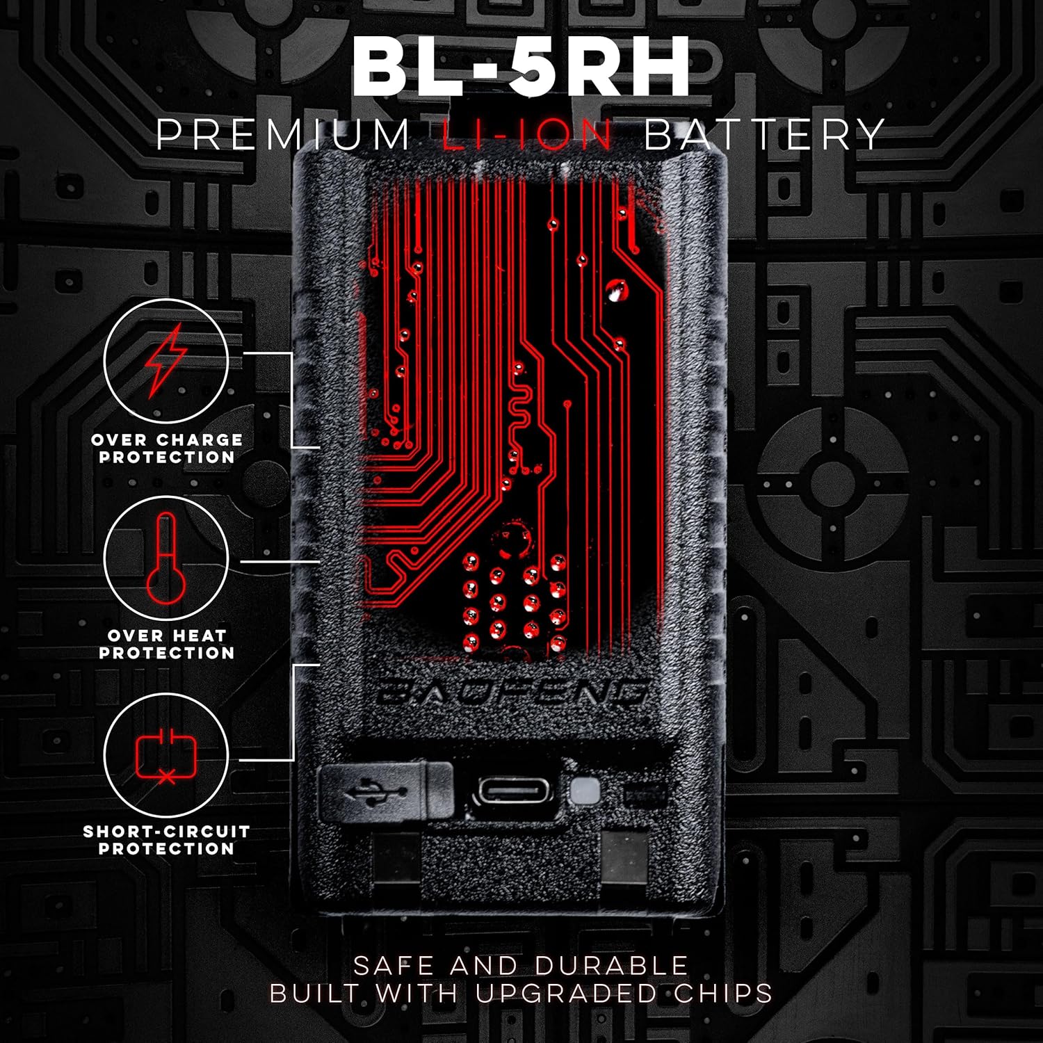 BL-5RH 2500mAh Replacement Battery for BF-F8HP PRO - Image 3