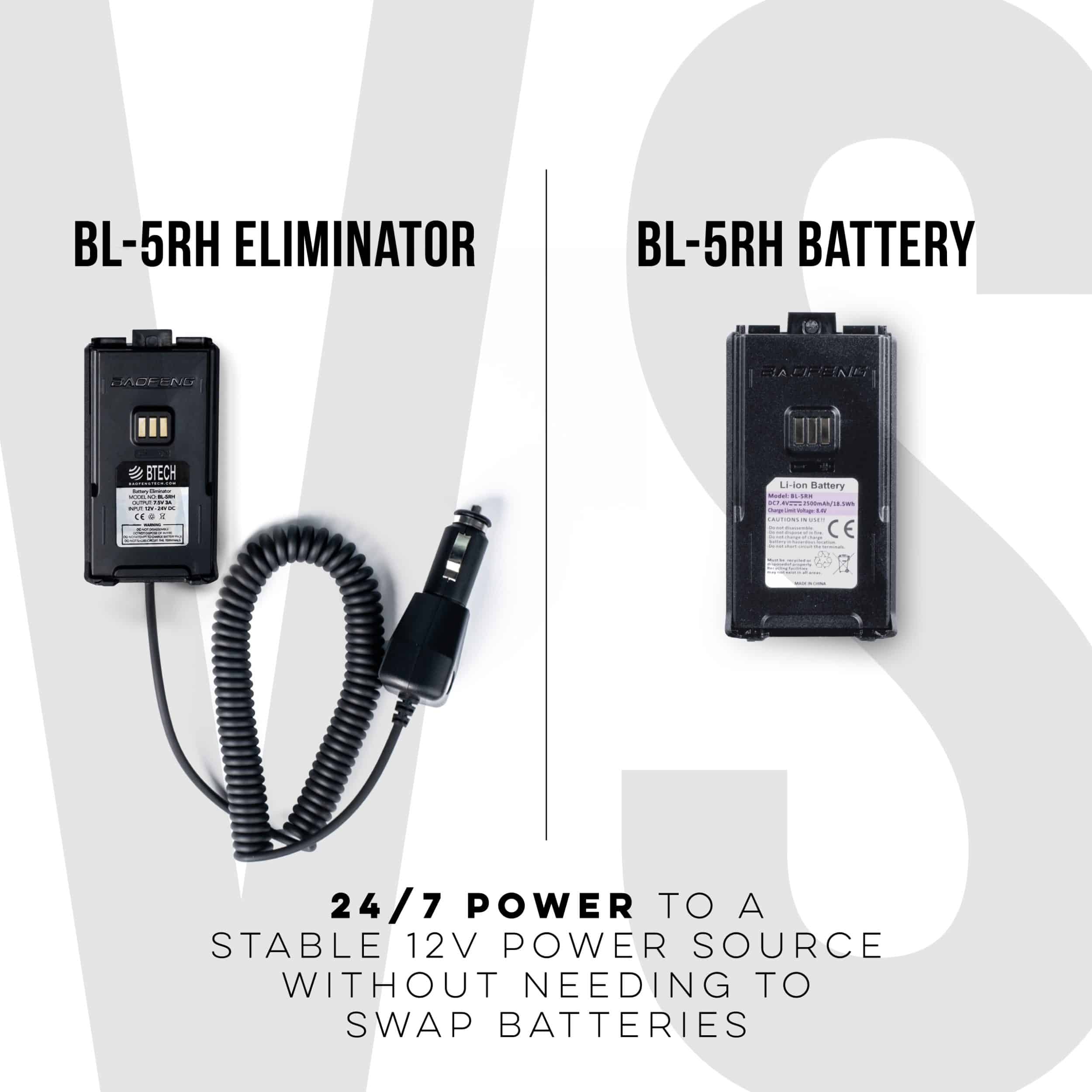 BTECH BL-5RH Battery Eliminator for BF-F8HP PRO - Image 3