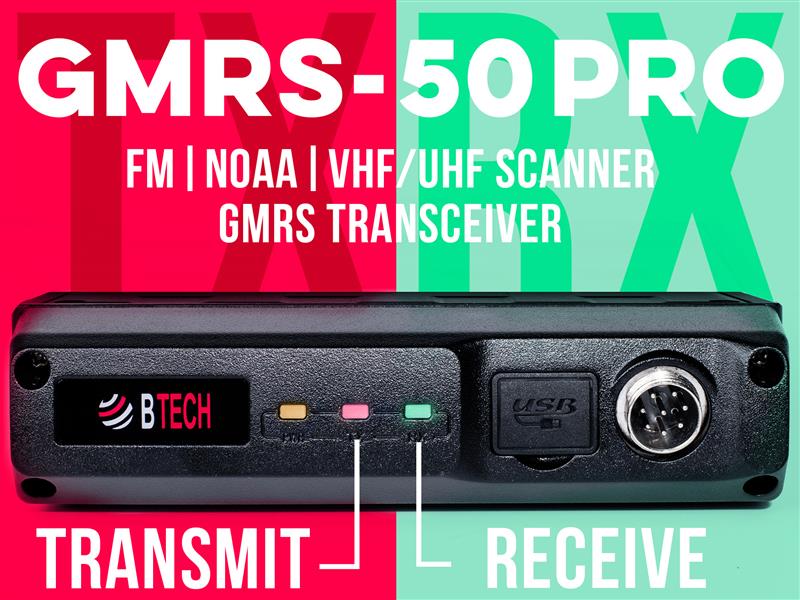 BTECH GMRS-50PRO IP54 Weatherproof 50-Watt GMRS - Image 5