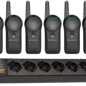 Motorola Curve DLR110 6‑Pack | Radios + 6‑Bank Charger