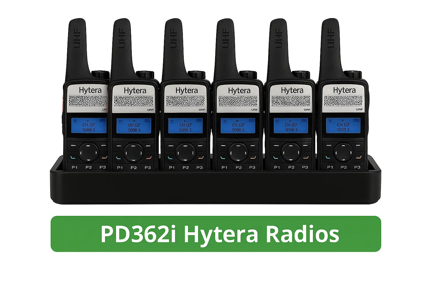Hytera PD362I Bulk Kit | 6 PD362I Radios + 6 Bank Charger