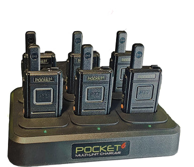 POCKET6 Multi‑Unit Charger | 6‑Bank Charger for Pocket+ Radios