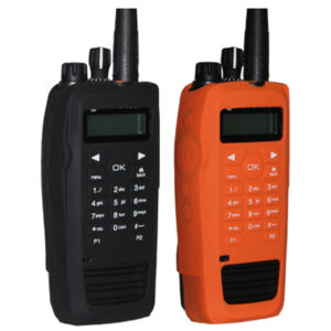Silicone Carry Case for Motorola XPR6550 | Black & Orange Protective Radio Cover