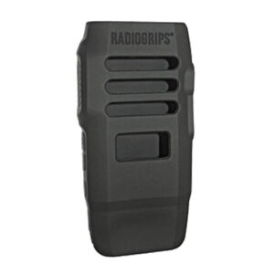 Silicone Carry Case for Motorola TLK100 | Black & Orange Protective Radio Cover