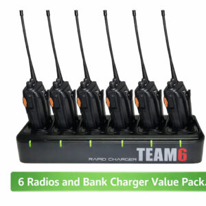 Hytera TC-320 Bulk Kit | 6 TC-320 Radios + 6 Bank Charger
