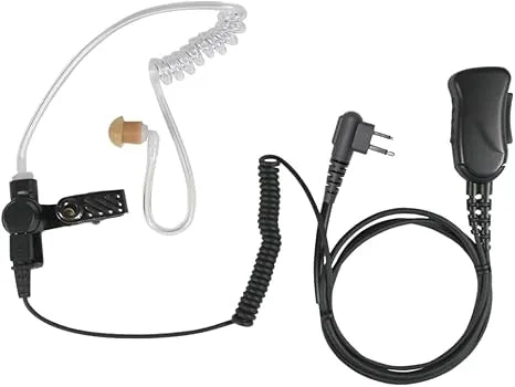 SPM‑1303 Lapel Mic with Clear Coil | Motorola 2‑Pin Radios